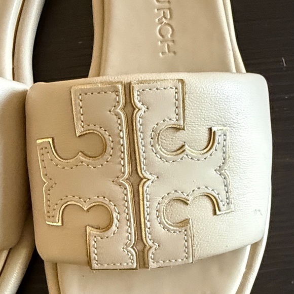 Tory Burch Beige Slide Sandals - Picture 3 of 5